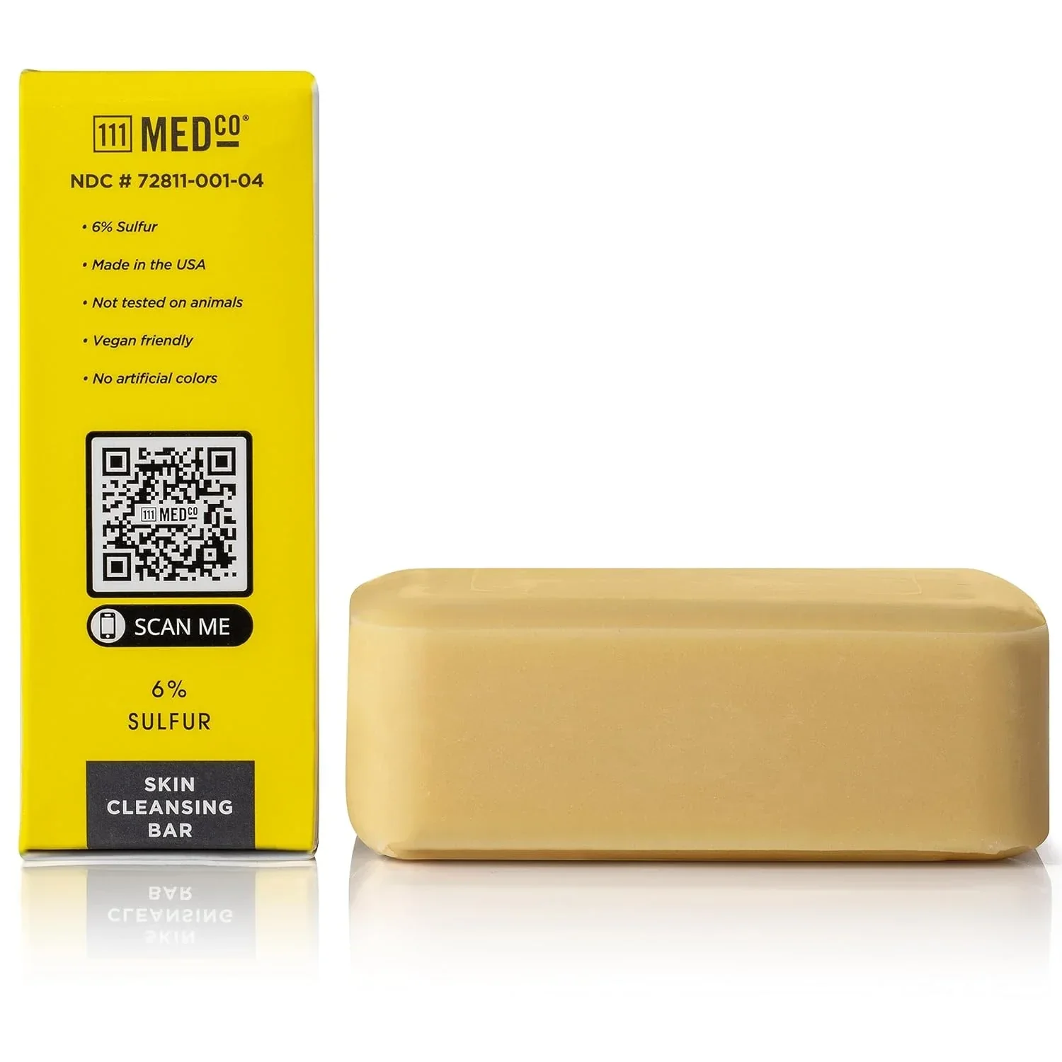 111MedCo 6% Sulfur Medicated Soap Bar 4 oz - Image 3