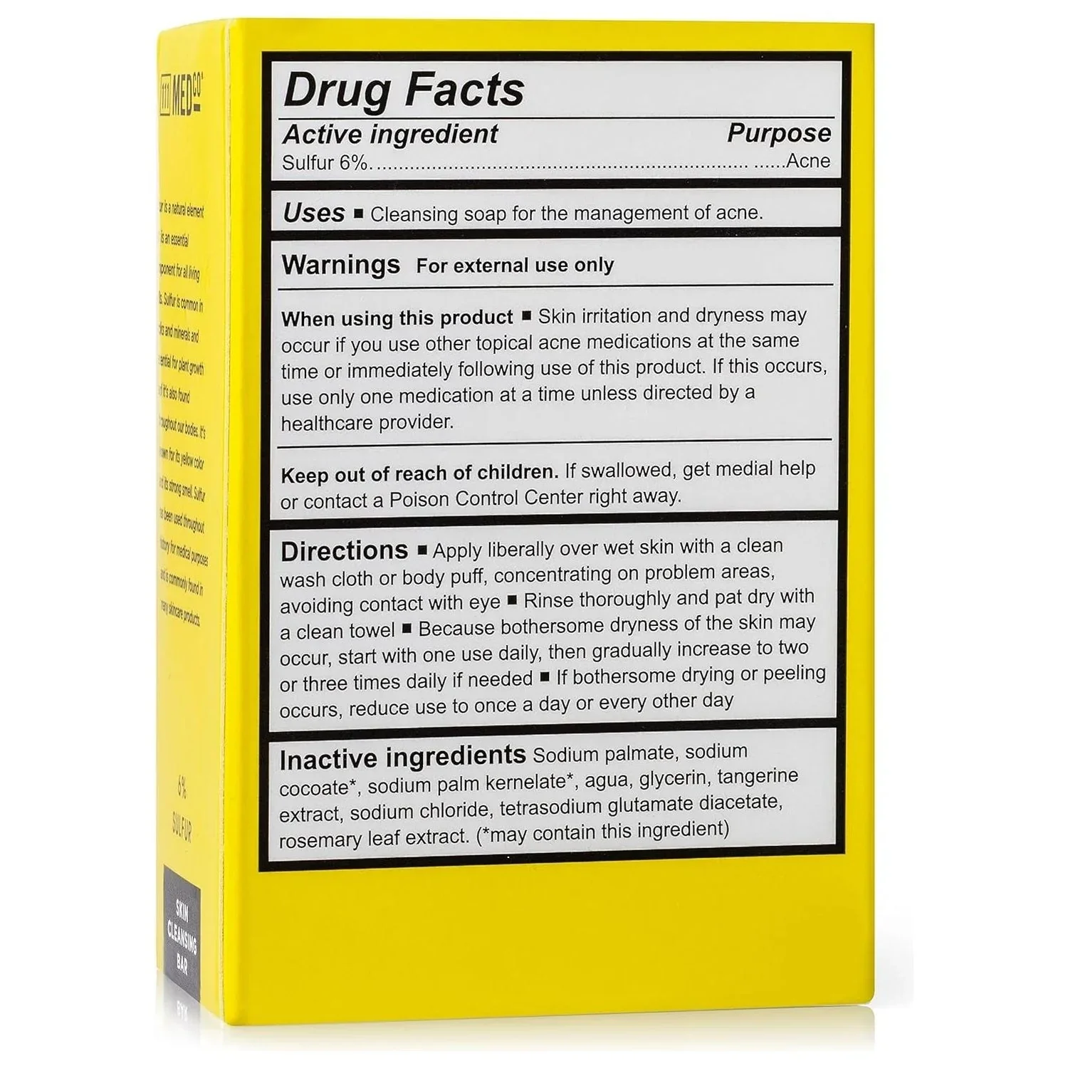 111MedCo 6% Sulfur Medicated Soap Bar 4 oz - Image 4
