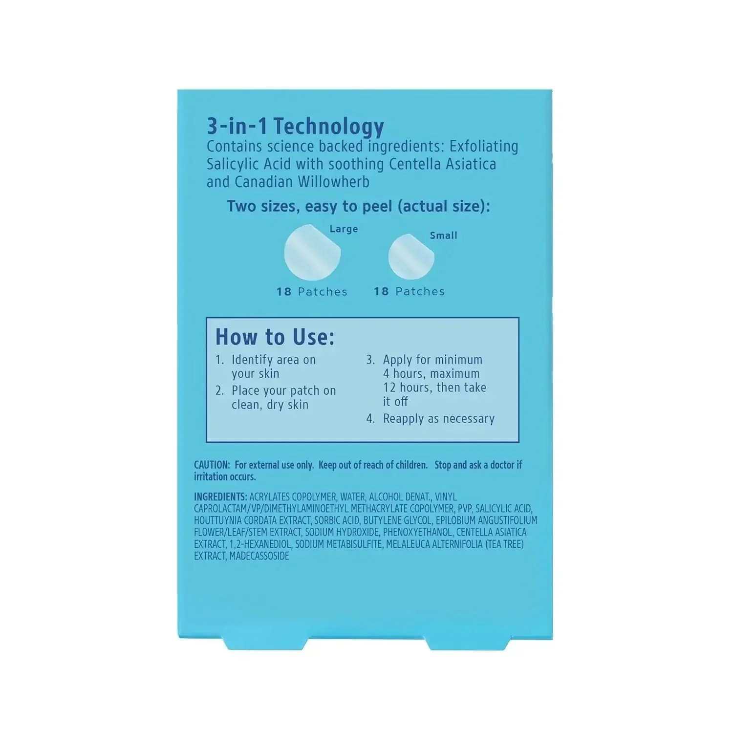 Differin Acne Patches, Pimple Patches for Acne Prone Skin, Formulated with Salicylic Acid and Centella, Fast Triple Action Power Patch for Day & Night, Dermatologist Tested, 36 Count - Image 13