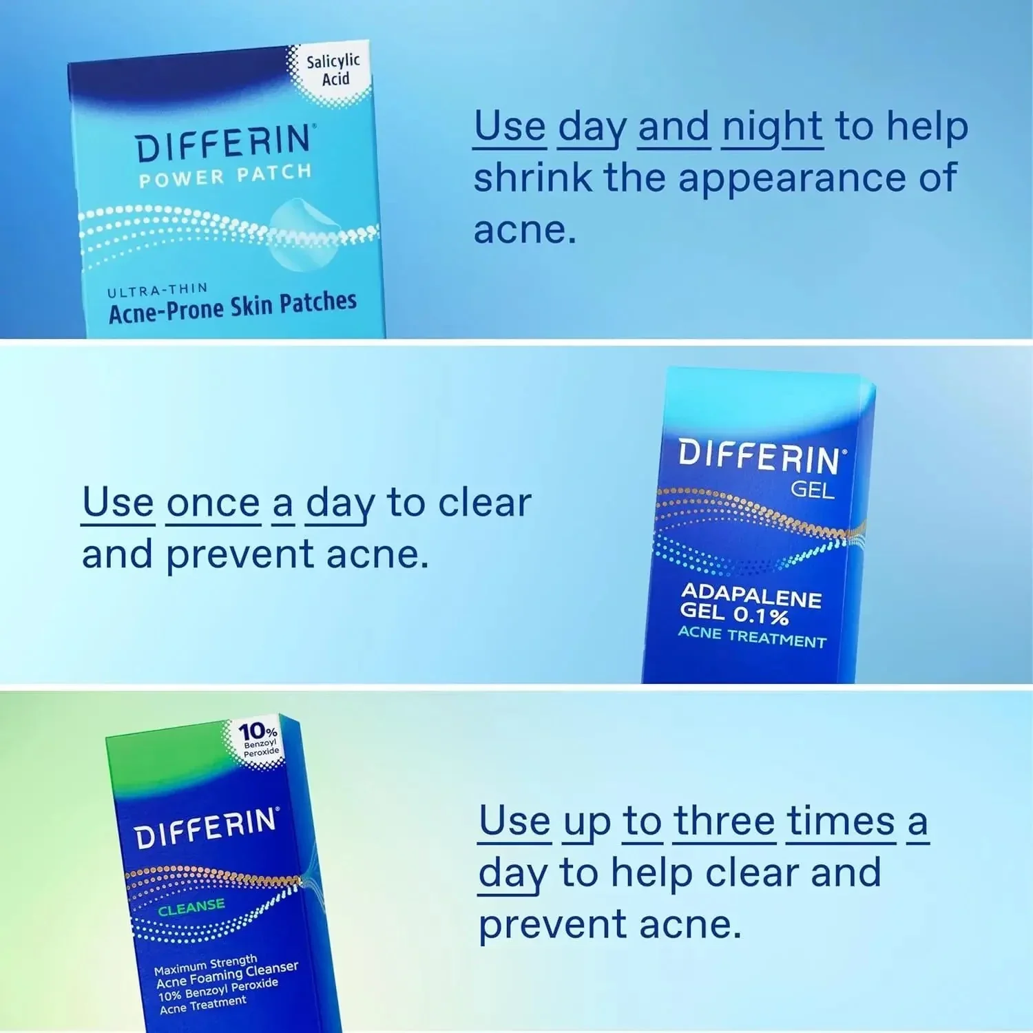 Differin Acne Patches, Pimple Patches for Acne Prone Skin, Formulated with Salicylic Acid and Centella, Fast Triple Action Power Patch for Day & Night, Dermatologist Tested, 36 Count - Image 9