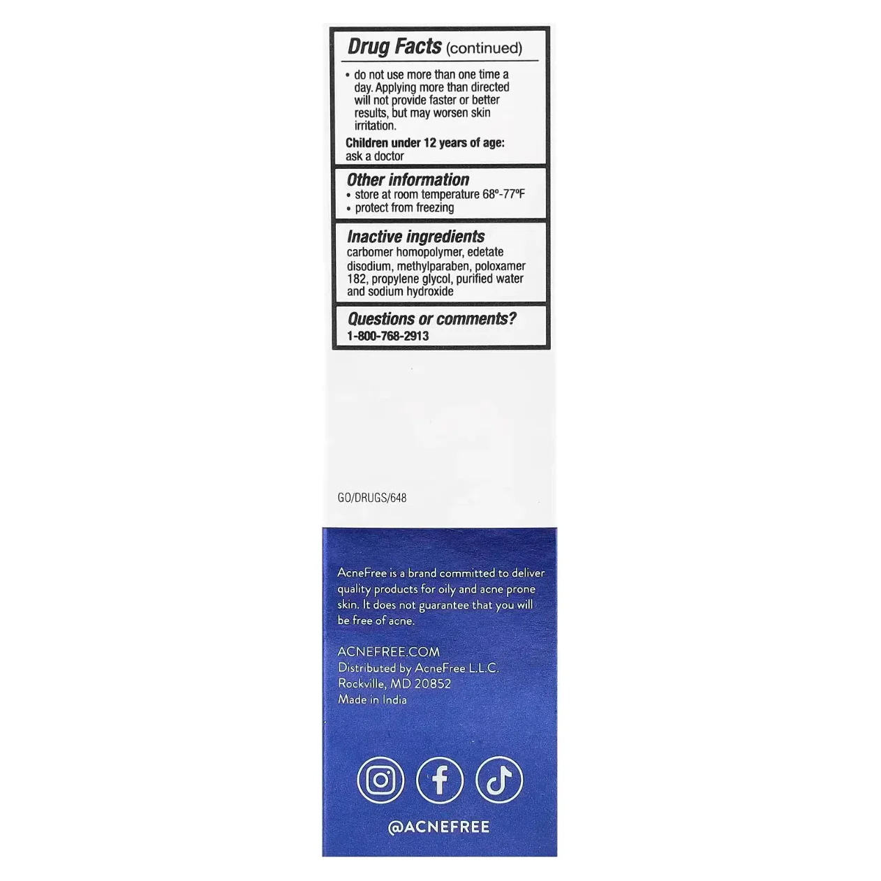 AcneFree Adapalene Gel 0.1% Acne Treatment 15g - Image 4