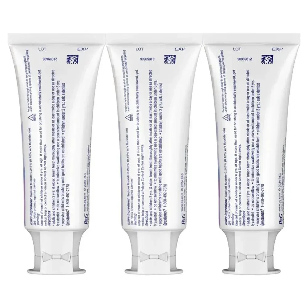 Crest 3D White Brilliance Bright Mint Teeth Whitening Toothpaste, 4.3 Oz Pack of 3, 100% More Surface Stain Removal, 24 Hour Active Stain Prevention, Whiter Teeth in 3 Days - Image 8