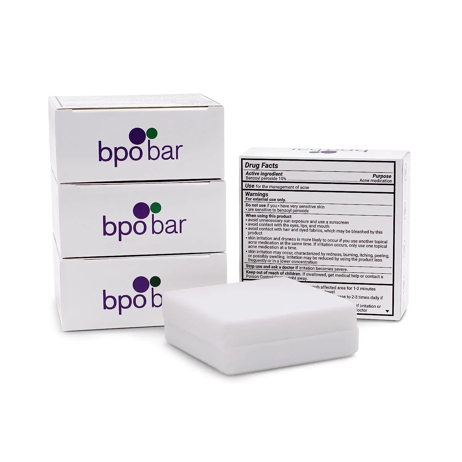 Dermaharmony 10% Benzoyl Peroxide Cleansing Bar for Acne 4 oz - Image 3