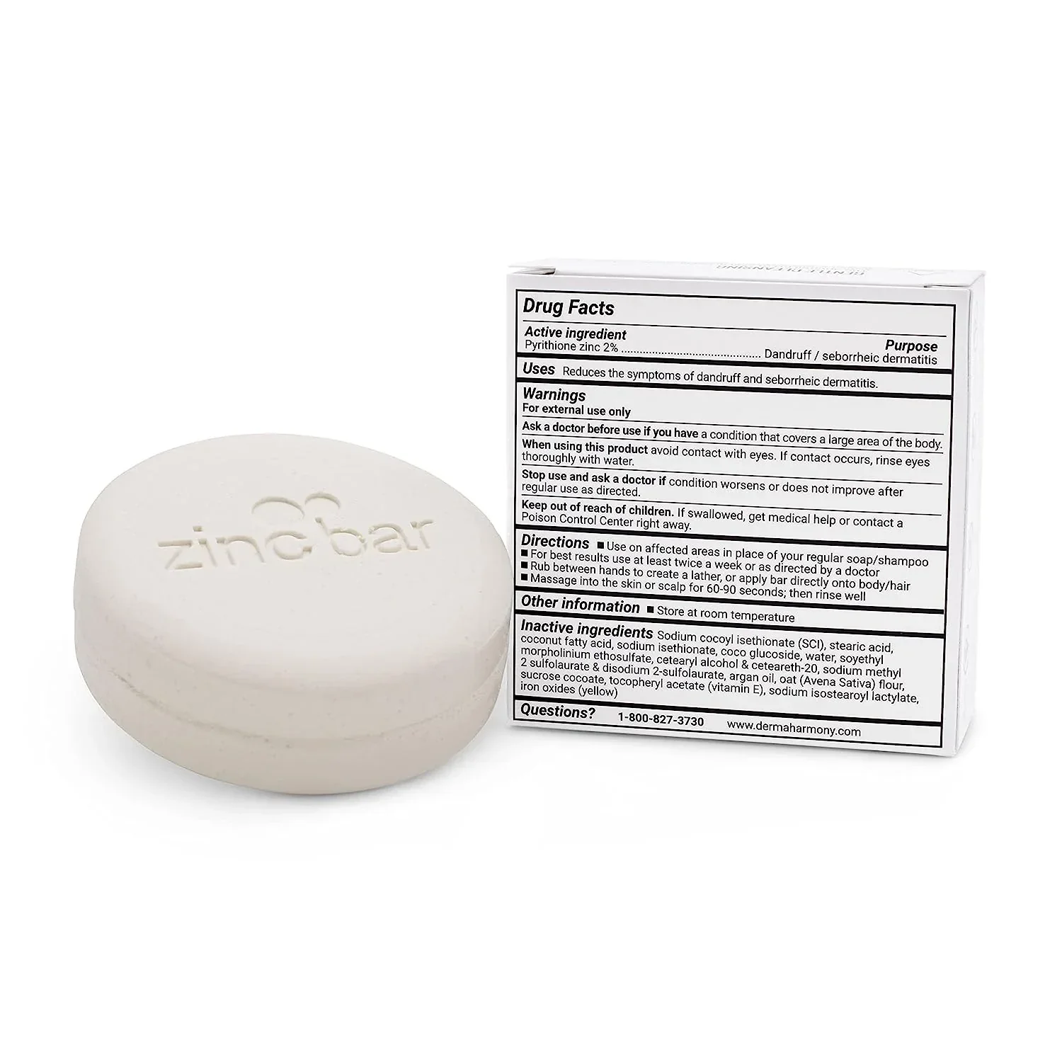 Dermaharmony 2% Pyrithione Zinc Face & Body Cleansing Bar 4 oz - Image 4