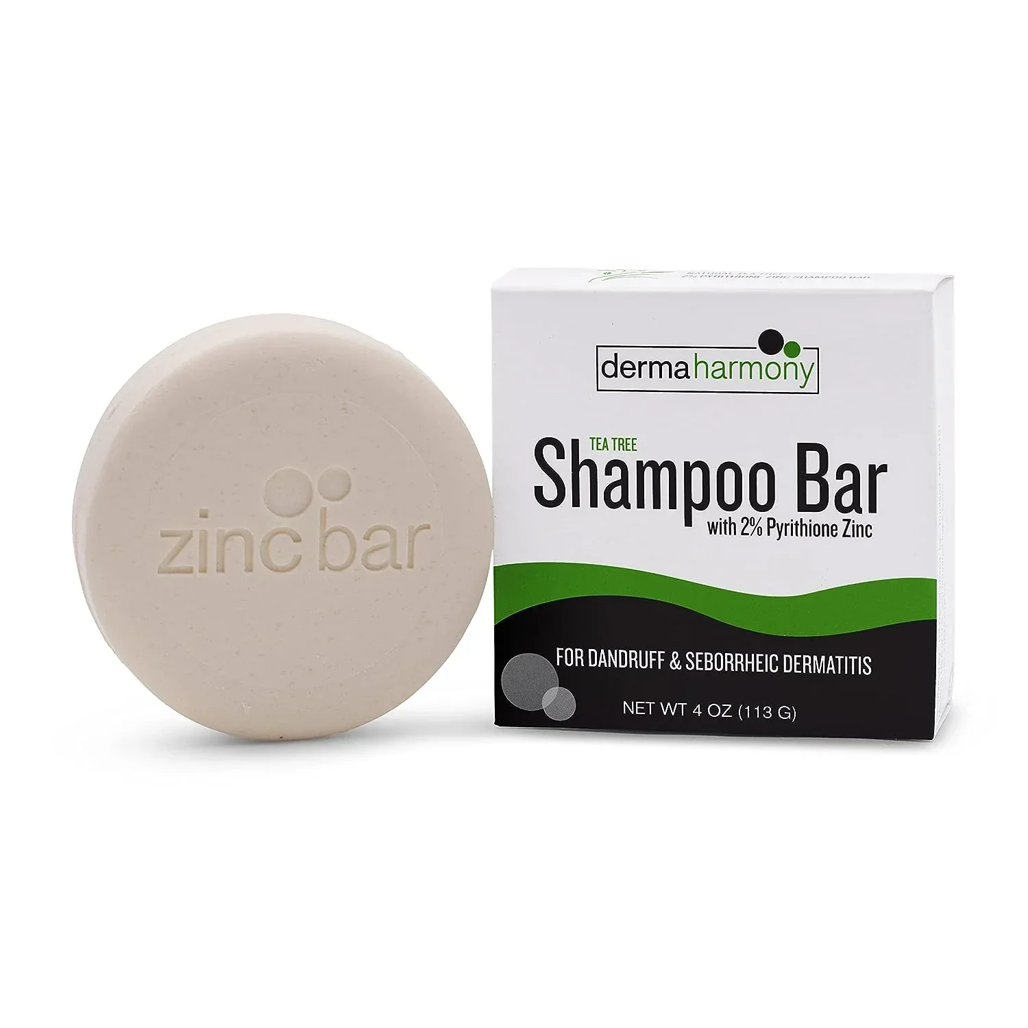 Dermaharmony 2% Pyrithione Zinc Shampoo Bar - Tea Tree (4 Oz) - Image 3