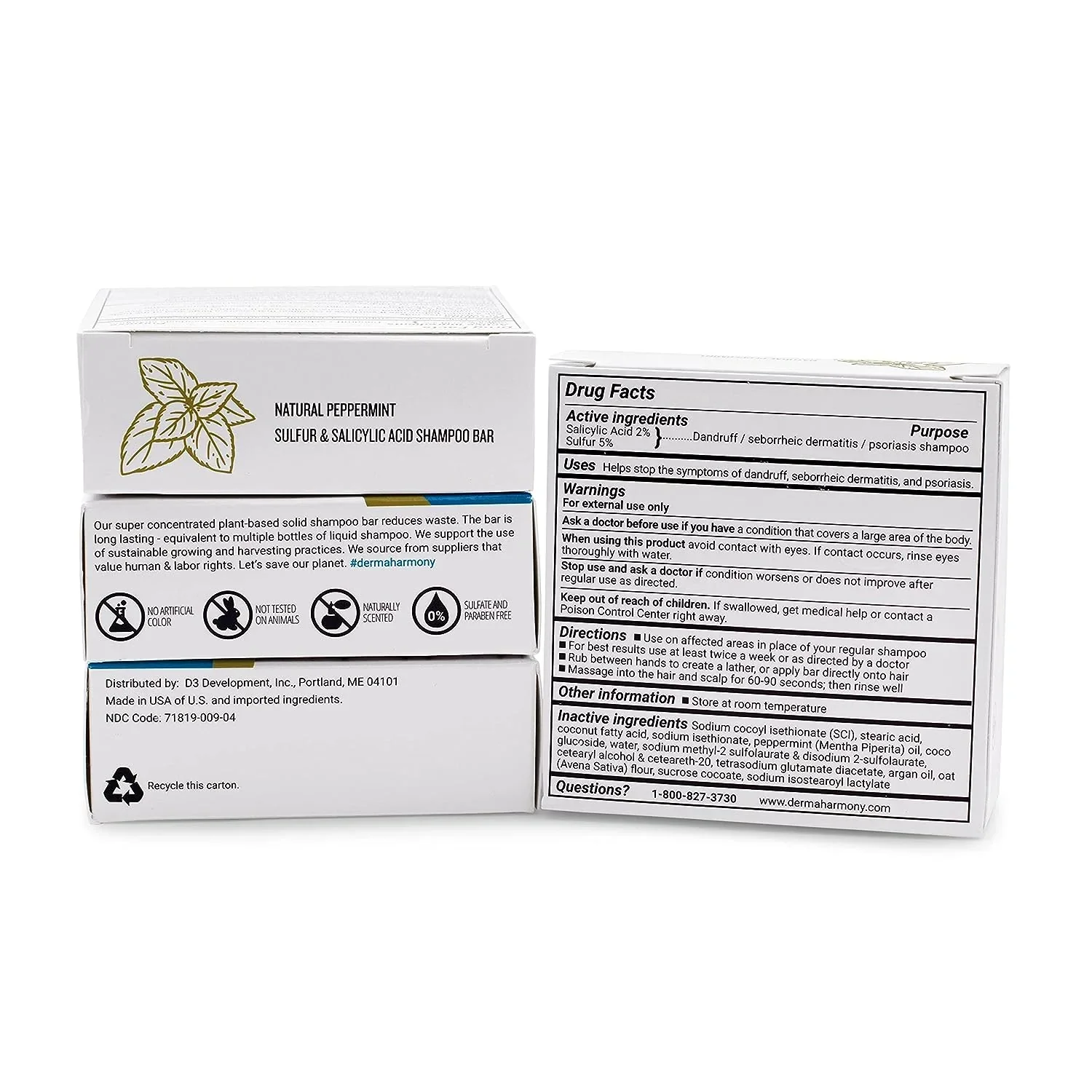 Dermaharmony 5% Sulfur 2% Salicylic Acid Shampoo Bar for Dandruff (4 Oz) - Image 3