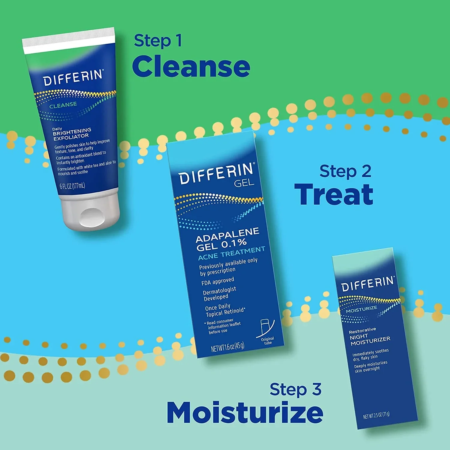 Differin Face Scrub Daily Brightening Exfoliator, Improves Tone and Texture for Acne Prone Skin, Green, 6 Fl Oz (Packaging May Vary) - Image 7