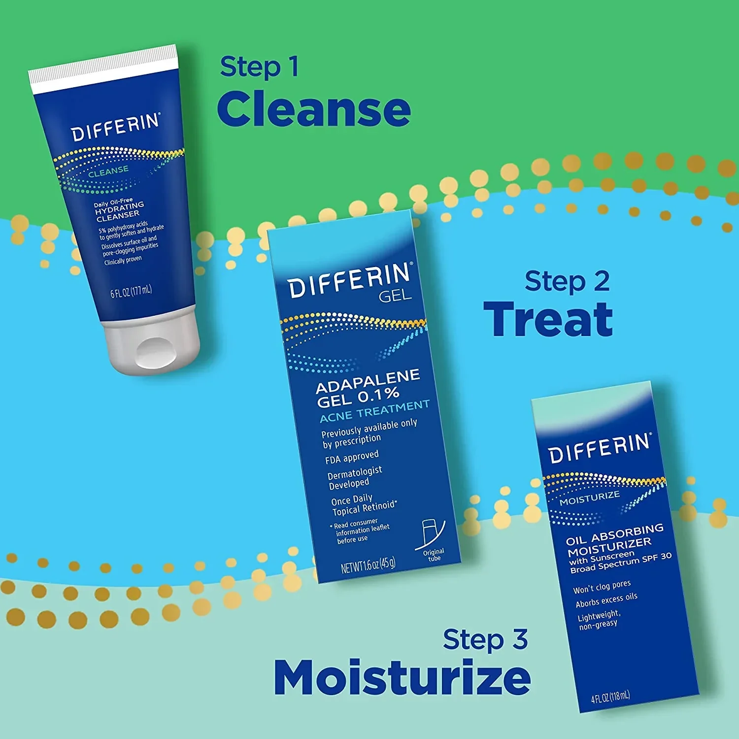 Differin Oil Absorbing Moisturizer with SPF 30, Sunscreen for Face by the Makers of Differin Gel, Gentle Skin Care for Acne Prone Sensitive Skin, 4 Oz (Packaging May Vary) - Image 6