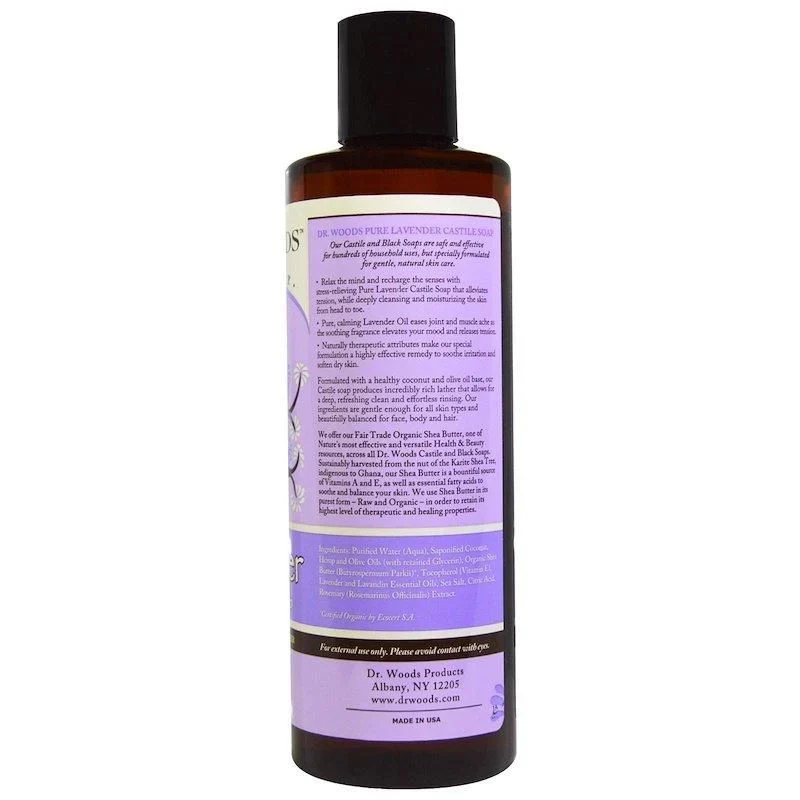 Dr. Woods Castile Soap with Fair Trade Shea Butter, 8 fl oz (236 ml) - Image 4
