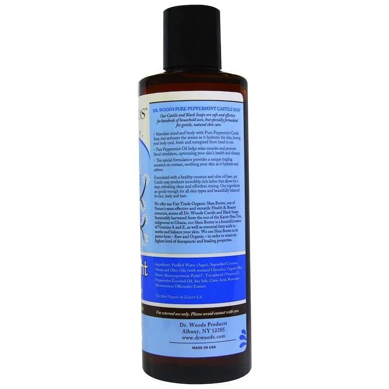 Dr. Woods Castile Soap with Fair Trade Shea Butter, 8 fl oz (236 ml) - Image 5