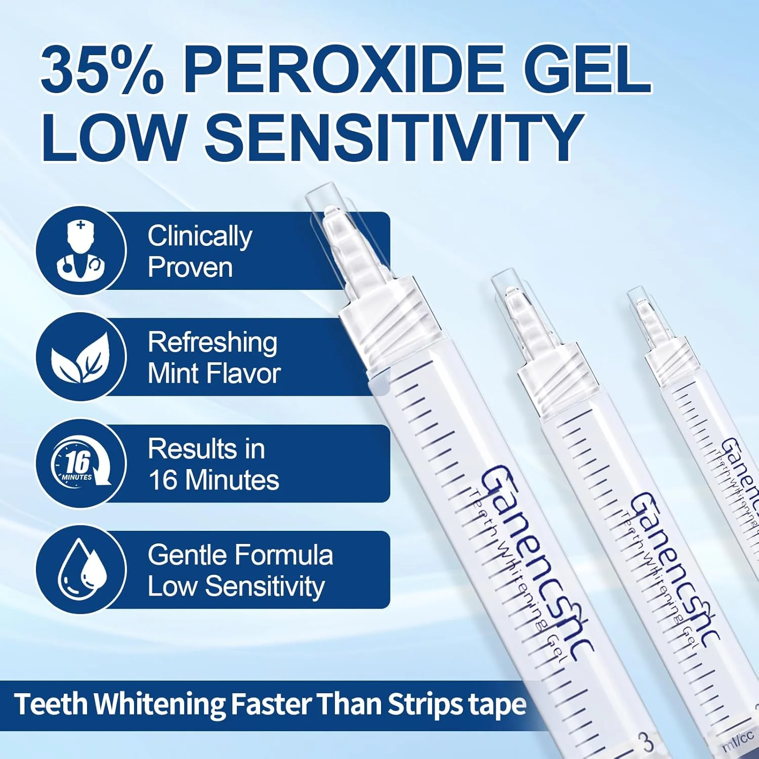 Ganencsnc Teeth Whitening Gel Refill Syringes 35% Carbamide Peroxide 10 x 3ml - Image 6