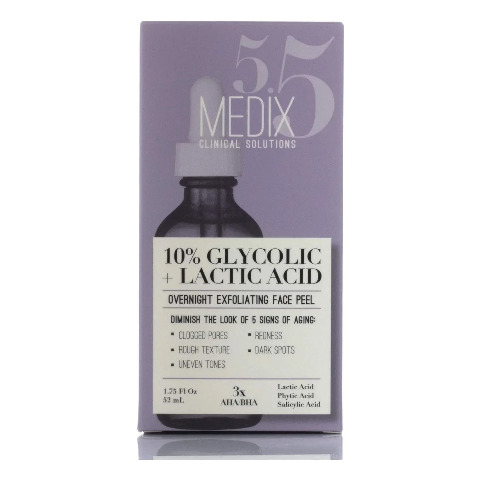 Medix 5.5 Glycolic Acid Face Peel Exfoliating Serum 10% with Lactic & Salicylic Acid - Image 3