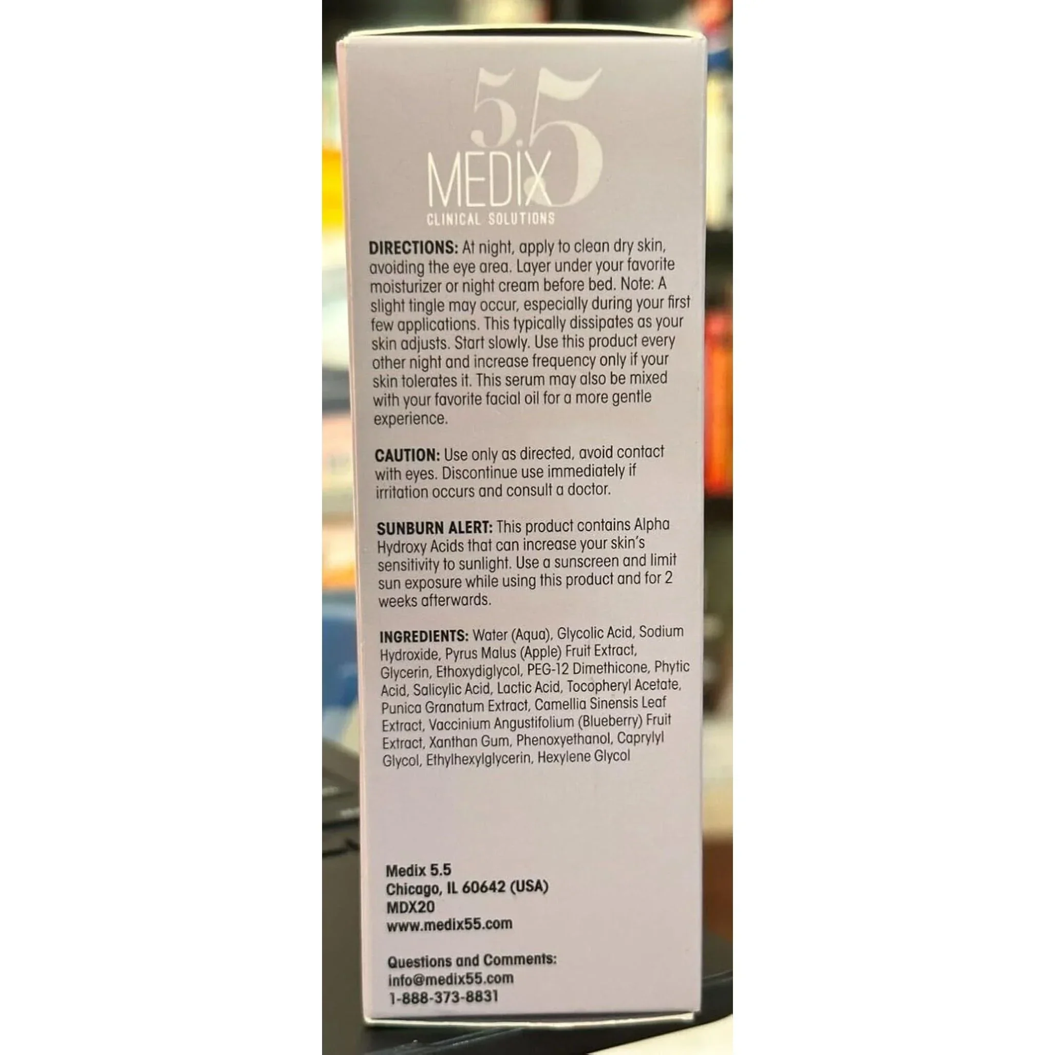 Medix 5.5 Glycolic Acid Face Peel Exfoliating Serum 10% with Lactic & Salicylic Acid - Image 5