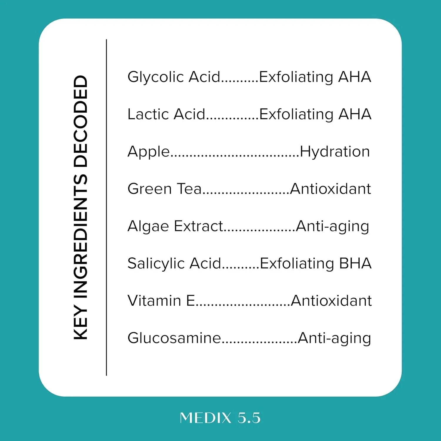 MEDIX 10% Glycolic Acid + Lactic Acid Leave-On Exfoliating Skin Care Body Gel | AHA Exfoliant Body & Face Serum Refines + Softens Dry Dead Skin, Uneven Skin Tone, KP Bumps, & Wrinkles, 1.7 Fl Oz - Image 4
