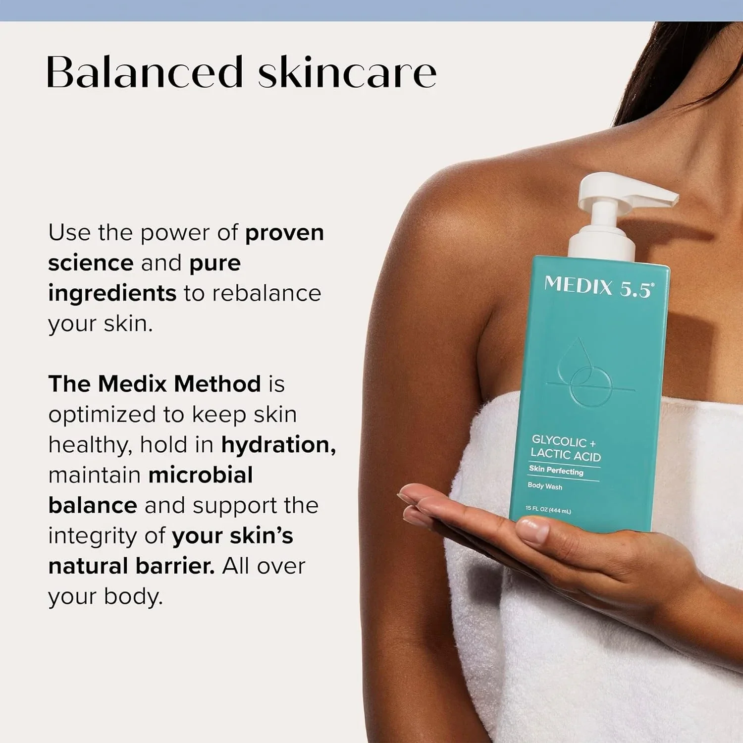 Medix 5.5 Body Scrub Skin Care Glycolic Acid Exfoliating Body Cleanser KP Bump Eraser | AHA + Lactic Acid anti Aging All Skin Type Wash | Keratosis Pilaris & Acne | Body & Face Wash Exfoliate, 2-Pack - Image 7