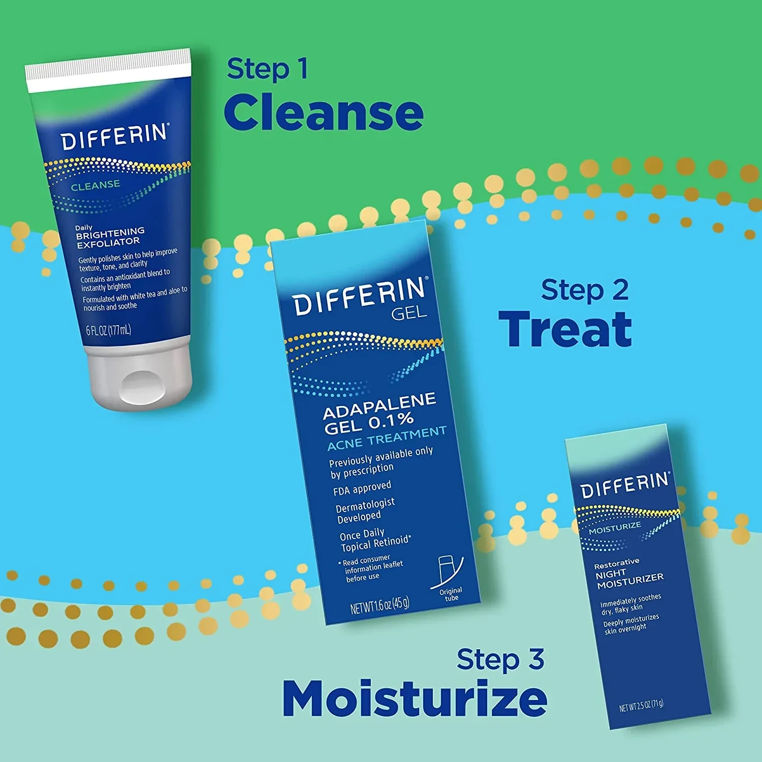 Differin Night Cream with Hyaluronic Acid, Restorative Night Moisturizer by the Makers of Differin Gel, Gentle Skin Care for Acne Prone Sensitive Skin, 2.5 Oz (Packaging May Vary) - Image 6