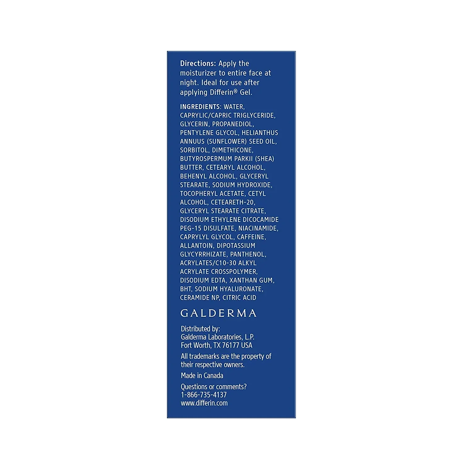 Differin Night Cream with Hyaluronic Acid, Restorative Night Moisturizer by the Makers of Differin Gel, Gentle Skin Care for Acne Prone Sensitive Skin, 2.5 Oz (Packaging May Vary) - Image 7