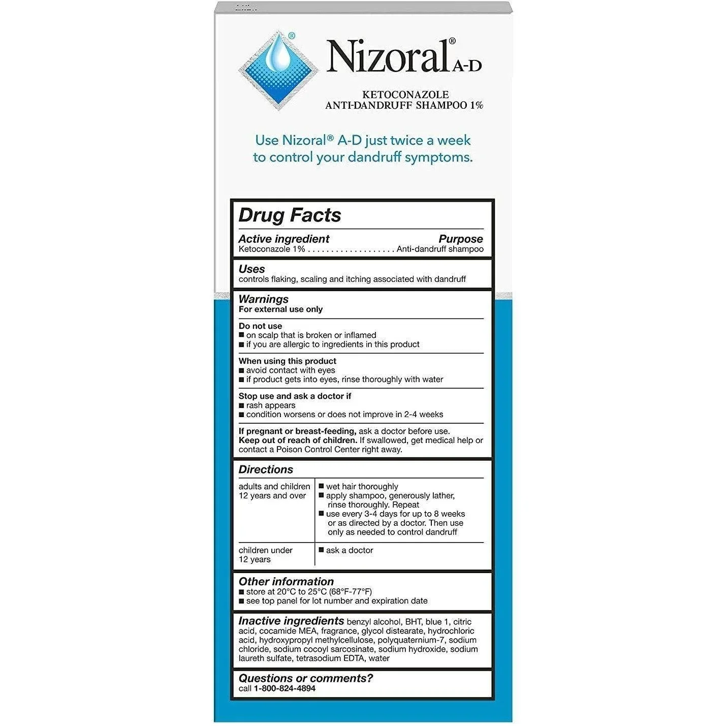 Nizoral A-D Anti-Dandruff Shampoo 7 fl oz - Image 3