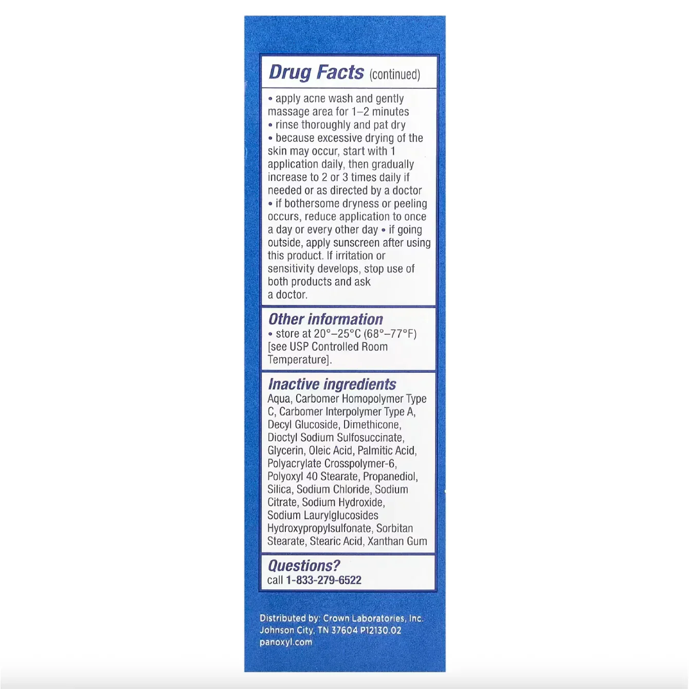PanOxyl Acne Foaming Wash 10% Benzoyl Peroxide 1 oz - Image 4