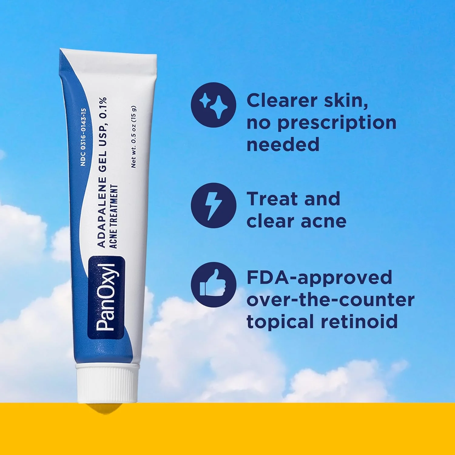 PanOxyl Adapalene Gel 0.1% Acne Treatment 0.5 oz - Image 5