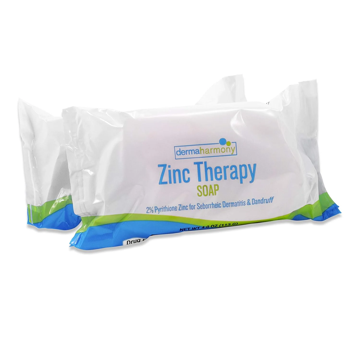Set of 2 2% Pyrithione Zinc (Znp) Bar Soap 4 Oz - Crafted for Those with Skin Conditions - Seborrheic Dermatitis, Dandruff, Etc.
