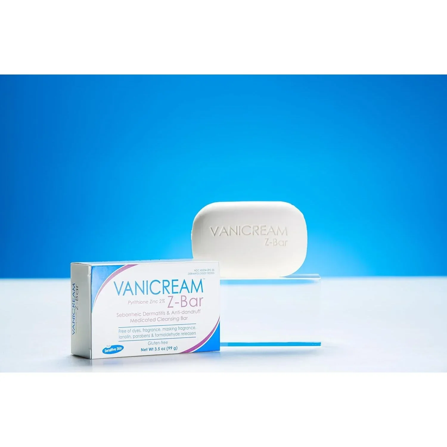 Vanicream Z-Bar, 2% Pyrithione Zinc Medicated Cleansing Bar, 3.5 oz - Image 5